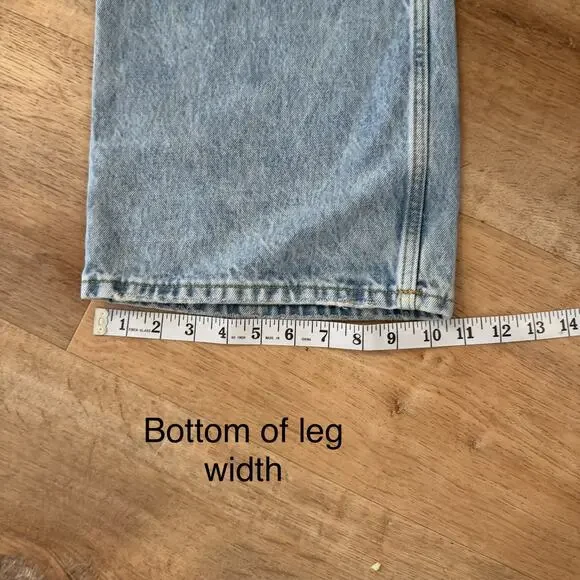 Arizona Highest Rise Curvy Skater Jean Sz 15 Light Wash Blue Distressed Wide Leg - Picture 11 of 12